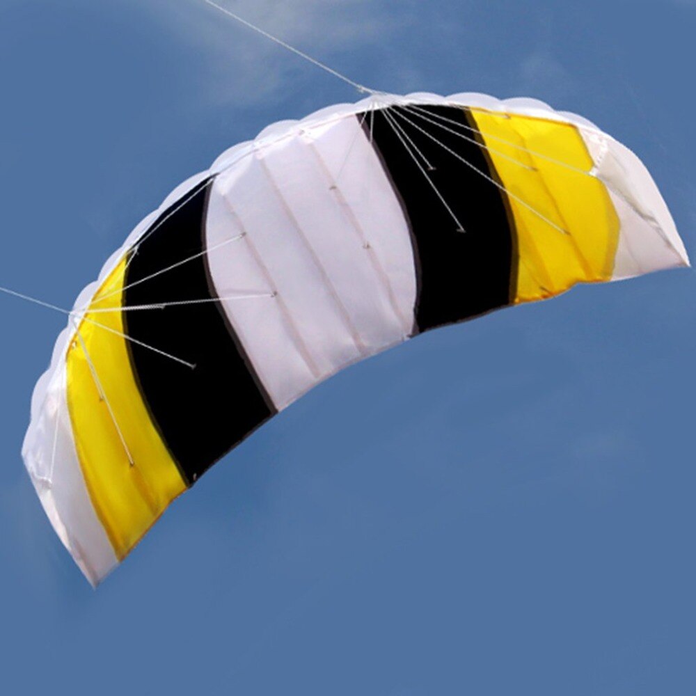 1.4m dubbel linje mix färg stunt fallskärm mjuk parafoil segel surfing drake sport drake enorm stor utomhusaktivitet flygande drake