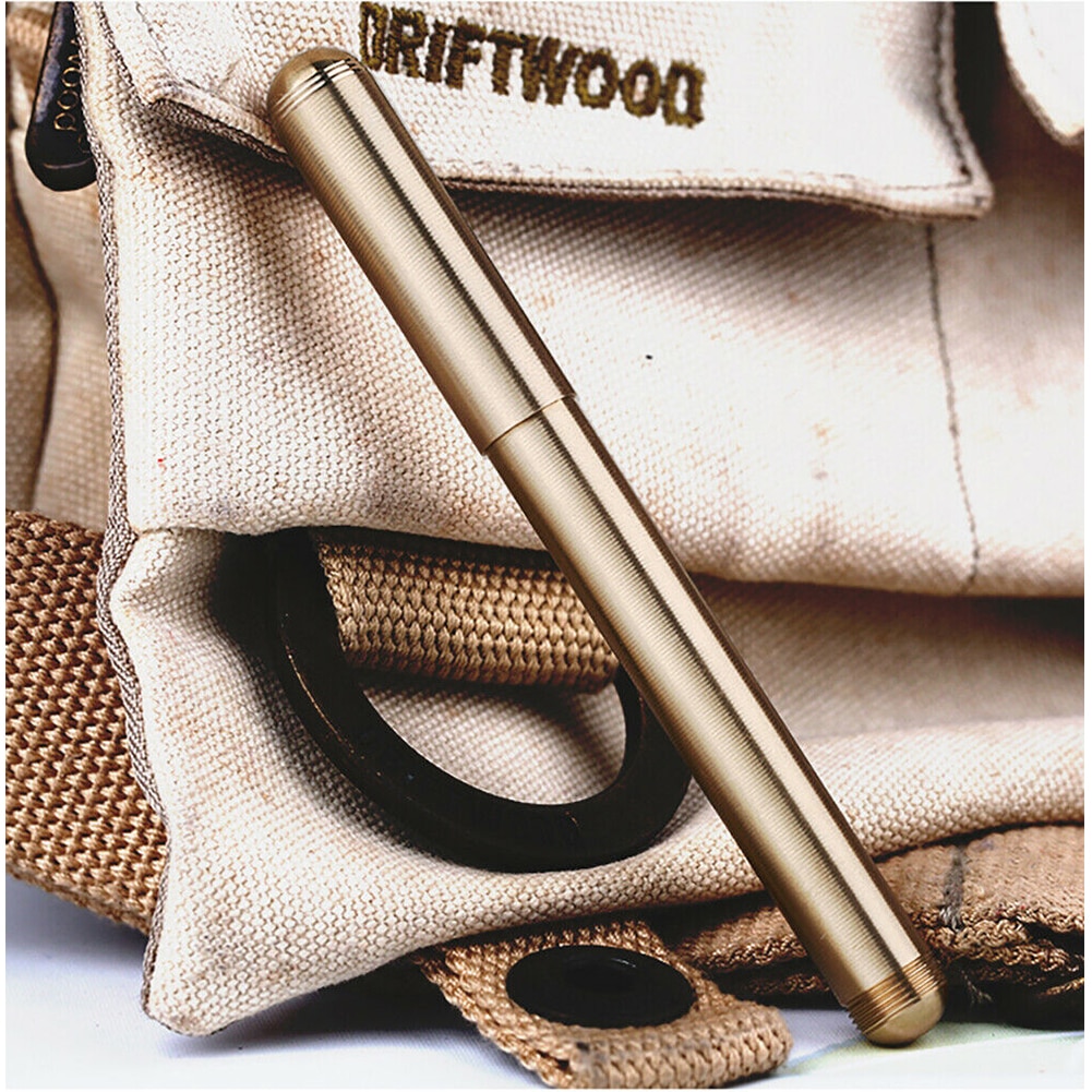 Delike Stationery Office Handwriting With Box Arts Calligraphy Full Brass Smooth Ink Fountain Pen Business Threaded Cap