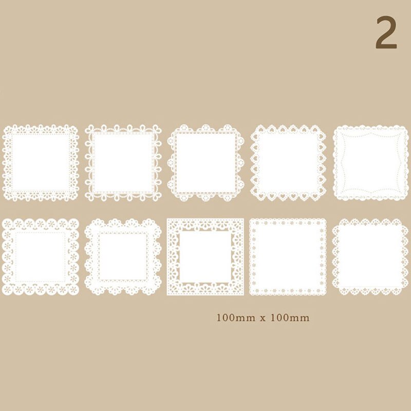 Leaf Plants Circle Lace Material Paper Journal Planner Decorative Scrapbooking: 2