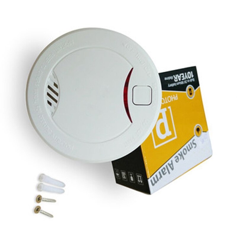 10 Years Smoke Detector EN14604 Approved Lithium Battery Photoelectric Sensor Standalone Fire Alarm For Home Kitchen
