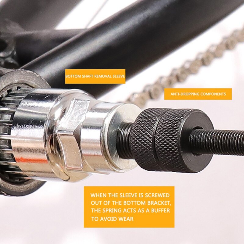 Bicycle Bottom Bracket Removal Tool Square Hole&amp;Spline Axis BB Bracket Anti Disassembly Tool Socket Fixing Rod
