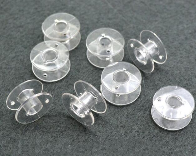 25pcs Coloful Sewing Bobbin set 25 Grid Clear Plastic Machine Bobbins Embroidery Pre-wound Thread kit for Electric Sewing Stitch: only 25pcs Bobbins