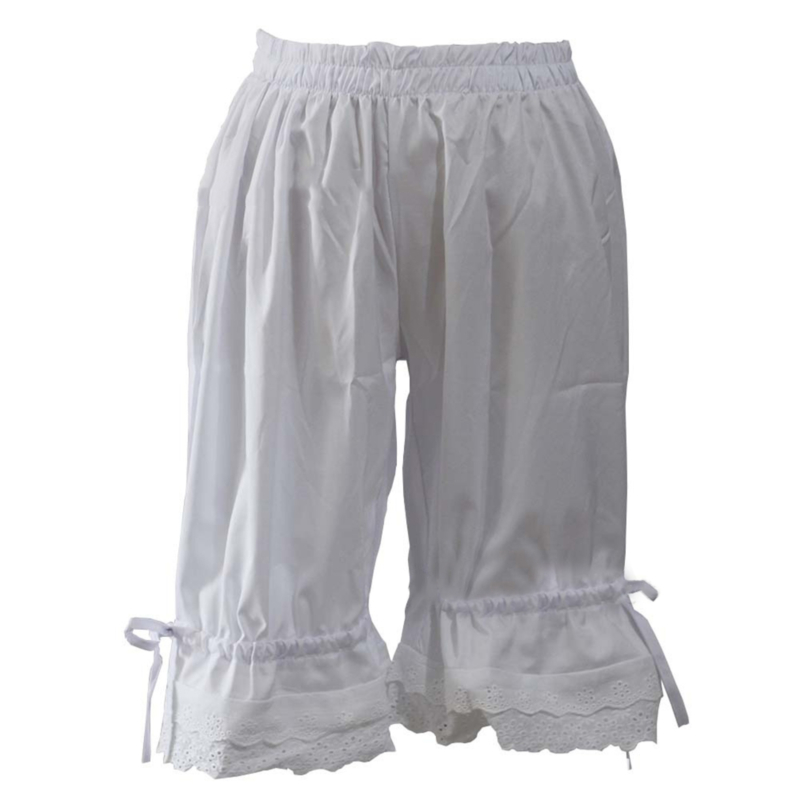 Pantaloni corti pantaloncini da donna in pizzo estivo moda femminile pantaloni a gamba larga casuale larghi pantaloncini elastici Wasit: M / Blu