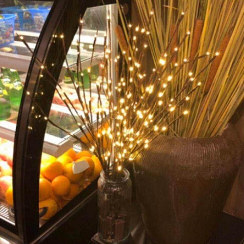 Kerst 20 leds wilgentak lamp lichtsnoer bruiloft feest boomdecoratie kerstlamp boomtak lamp zacht licht
