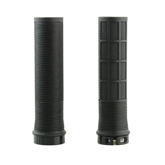 Empuñaduras de bicicleta TPR, empuñaduras de manillar de bicicleta integradas, bloqueo de aleación de aluminio en manijas de bicicleta, puños antideslizantes para bicicleta de montaña, pieza de bicicleta: Negro