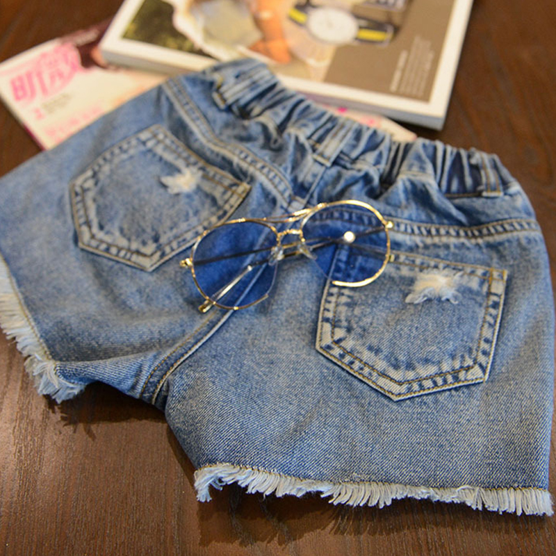 Meisjes Denim Shorts Tiener Meisje Zomer Kant Broek Kinderen Boog Kleding Kinderen Bloemen Borduren Jean Korte Voor Tiener