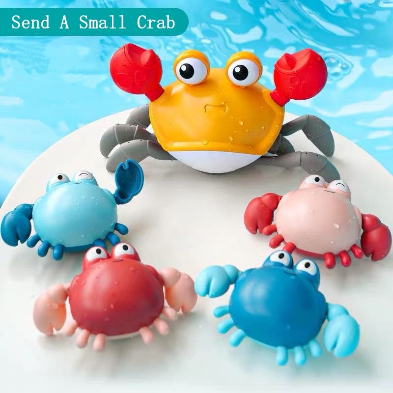 Child Bath Toy Big Crab Clockwork Baby Infant Water Classic Toy Beach Toys for Baby Drag Baby Bath Tub Summer Toys for Kids