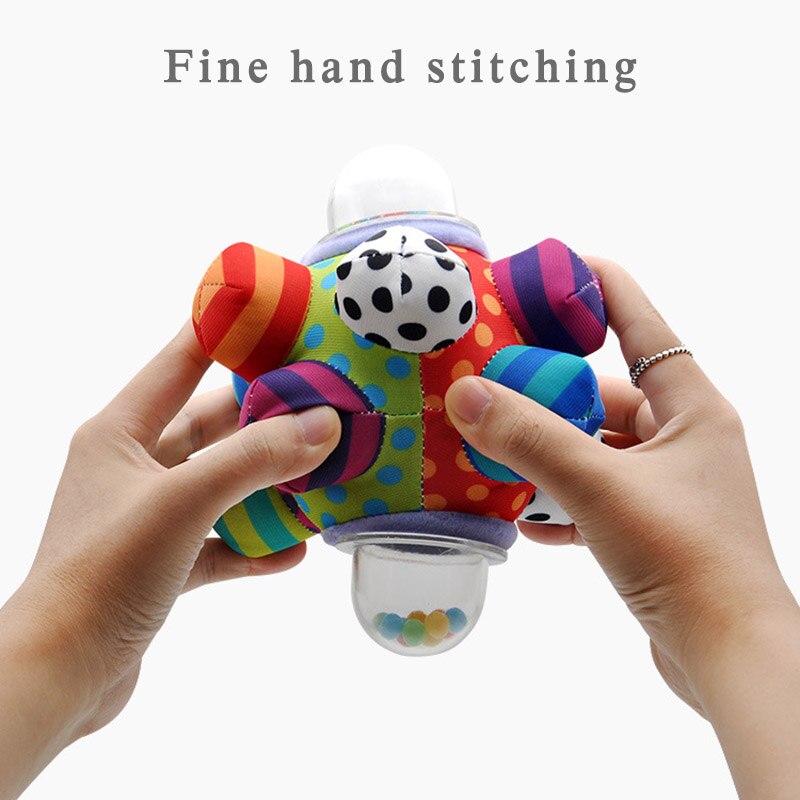 Baby Fun Polyester Kids Hand Bell Little Loud Bell Ball Rattles Intelligence Developing Tactile Sense Grasping Toy Rattle Toys