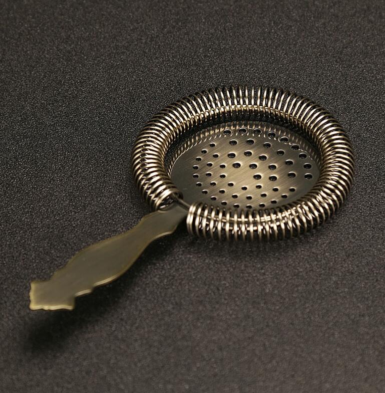 Colador de cóctel de barra de resorte de acero inoxidable, colador de Bar de lujo, colador de Bar, herramienta de Bar, colador de hielo de vino, barra de Bar