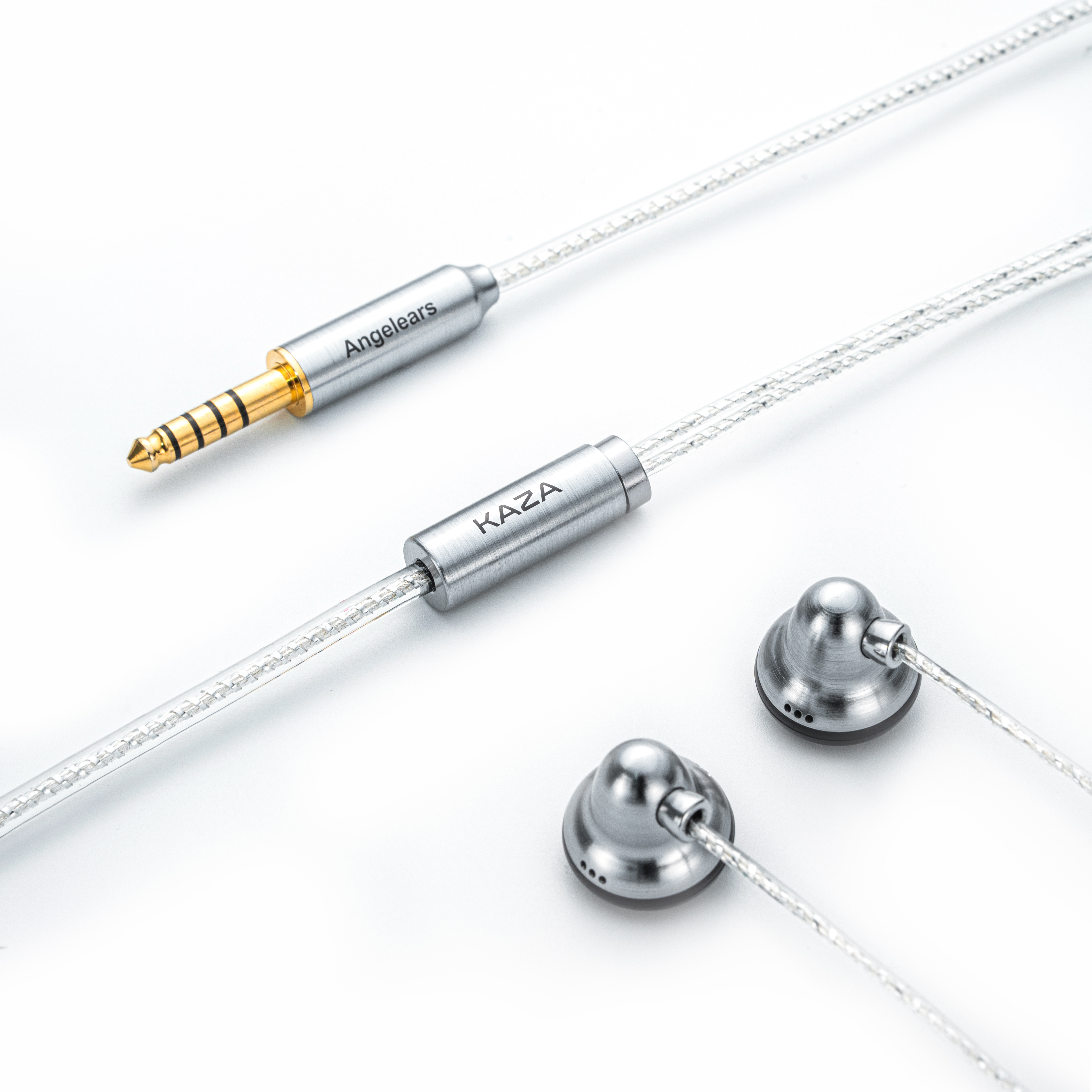 Angelears KAZA 15mm Dynamic Driver Flat In-ear Earphones High Sound Comfortable Wearing Wired earbuds: WHITE