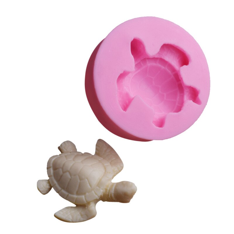Skilpadde silikonform kake dekorasjon fondant kake 3d mold såpeform matkvalitet silikonform for sjokoladekake