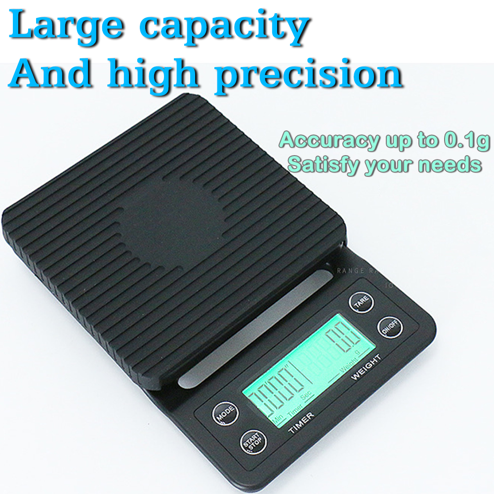 High Precision Coffee Scales Weight 0.1g With Timer Portable Electronic Digital Kitchen Scale LCD Numerical conversion