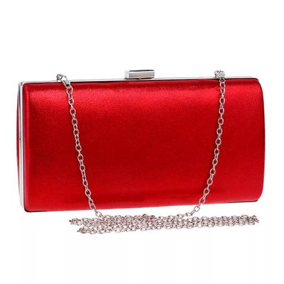 Diamond Sequin Clutch Purse Women Evening Clutch Bag Female Crystal Clutch Bag Wedding Party Banquet Black Gold Silver Two Chain: Design  A red