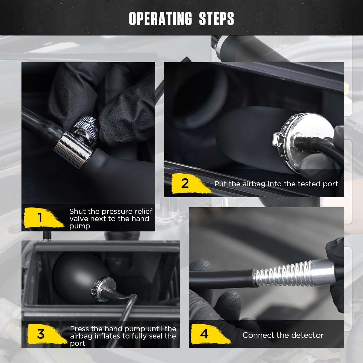 Autool máquina de fumaça entrada rápida adaptador bexiga admissão detector vazamento da bexiga ferramenta diagnóstico para sdt206 airbag acessório