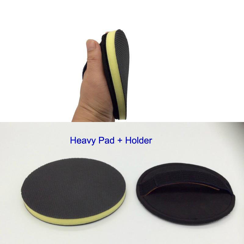 Paint Care MARFLO Magische Klei Pad Holder Gloss Seal Auto Verf Wax Applicator Auto Care Detailing Clay Bar Wassen Gereedschap: with Heavy Clay Pad