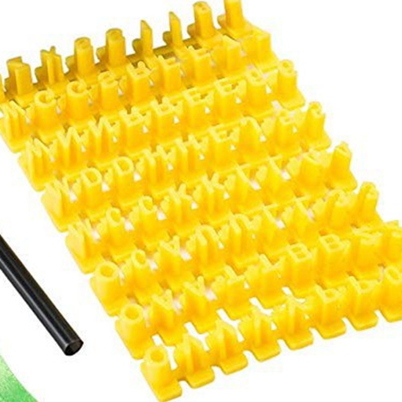 1 Set Plastic Stamps For Printing DIY Clay Pottery Printing Blocks Tools Letterpress Modelling Letter / Number Module ZXX9216