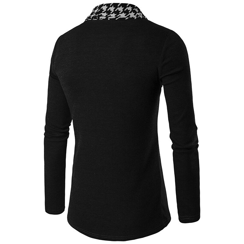 Herfst zwart-wit geruite herentruien vest casual jas herentrui breiwerk