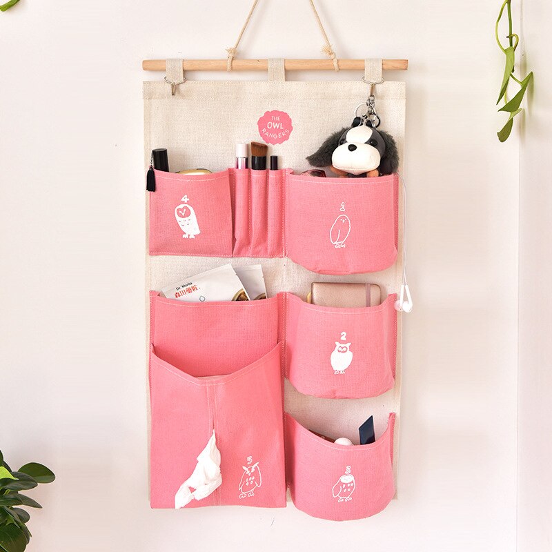 9 lommer væghængende organisator taske hjem opbevaring hængende tasker til garderobe soveværelse køkken badeværelse nøgler legetøjsvæv organisering