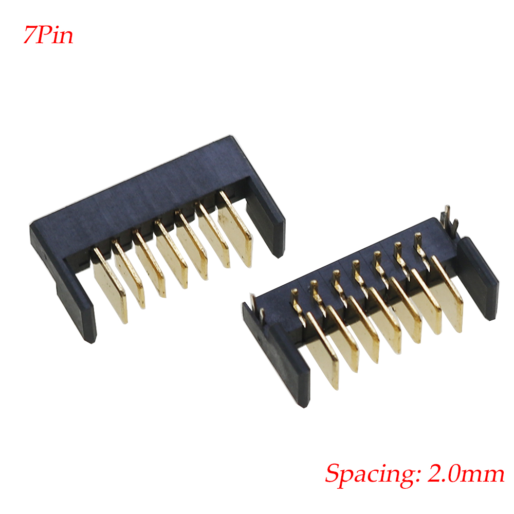 1PCS 4/5/6/7/8/9/10Pin Laptop Battery Connector Pitch 2.0mm Holder Clip Slot Contact Male and Female plug: WHITE