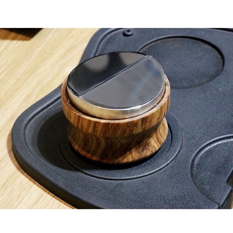 Kawa dystrybutor Espresso manipulować 58mm nierdzewny stal Kawa manipulować baza z drewniany uchwyt Kawa Leveler narzędzie C44