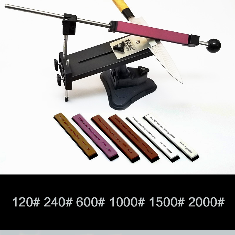 RUIXIN PRO 400 800 1200 knife sharpening system knife sharpener sharpening stones grinding coarse and fine: fixed and 6 stones-B