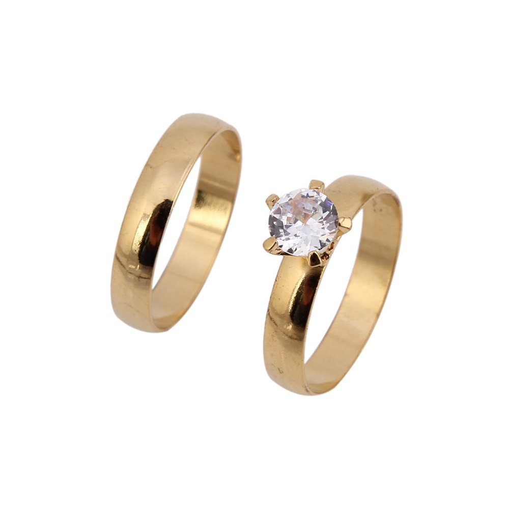 Set van 2 ringen met afrikaanse kristallen voor bruiloften, mannen, vrouwen en meisjes.