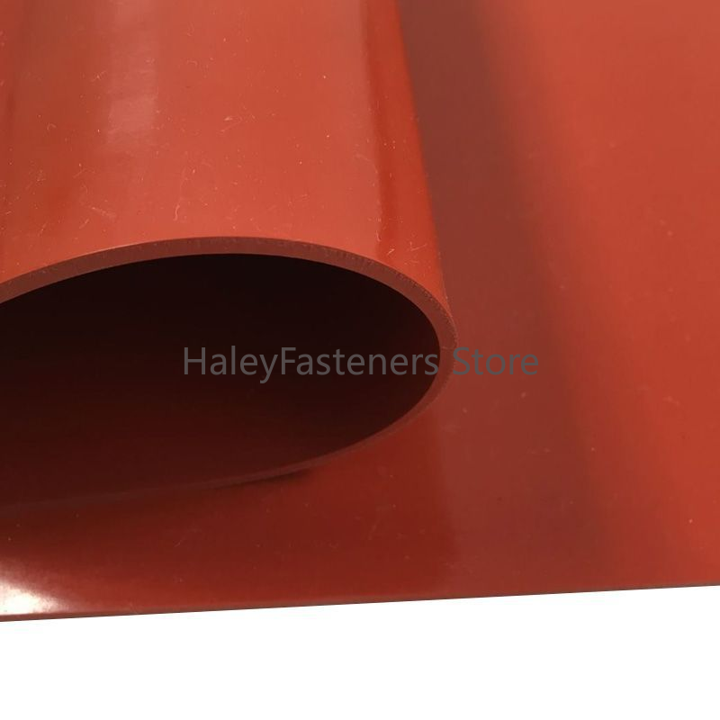 Hoja de goma de silicona roja/negra de 1mm/1,5mm/2mm, hoja de silicona negra de 250x250mm, goma mate, lámina de silicona para resistencia al calor