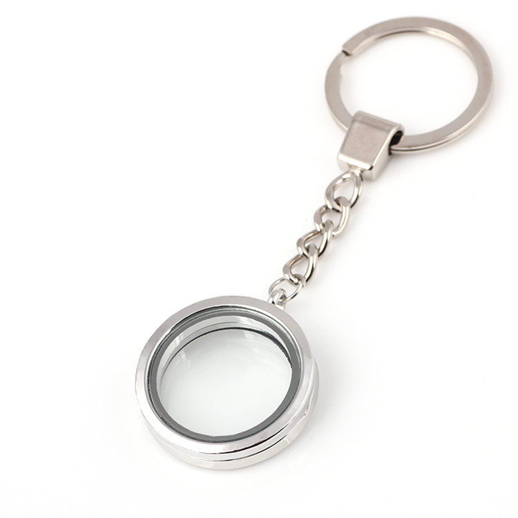 10Stck 30mm Runde Speicher Foto Relicario Schwimm Medaillon Anhänger Keychain Wohnzimmer Medaillon llavero Schlüsselring Schmuck Machen: Blau