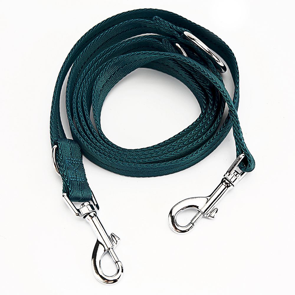 Dubbele Nylon Hondenriem voor Huisdieren Accessoires Dual Hondenriem Multifunctionele Honden Riemen Huisdieren Producten Halsbanden en Leads FF0003: green / S 1.5x190 cm