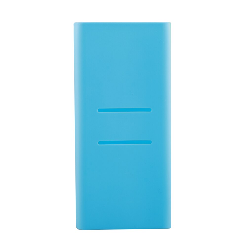 Voor Xiaomi Powerbank Case Siliconen Case Externe Draagbare Batterij Cover Voor 20000 Mah Xiaomi Power Bank: Blue