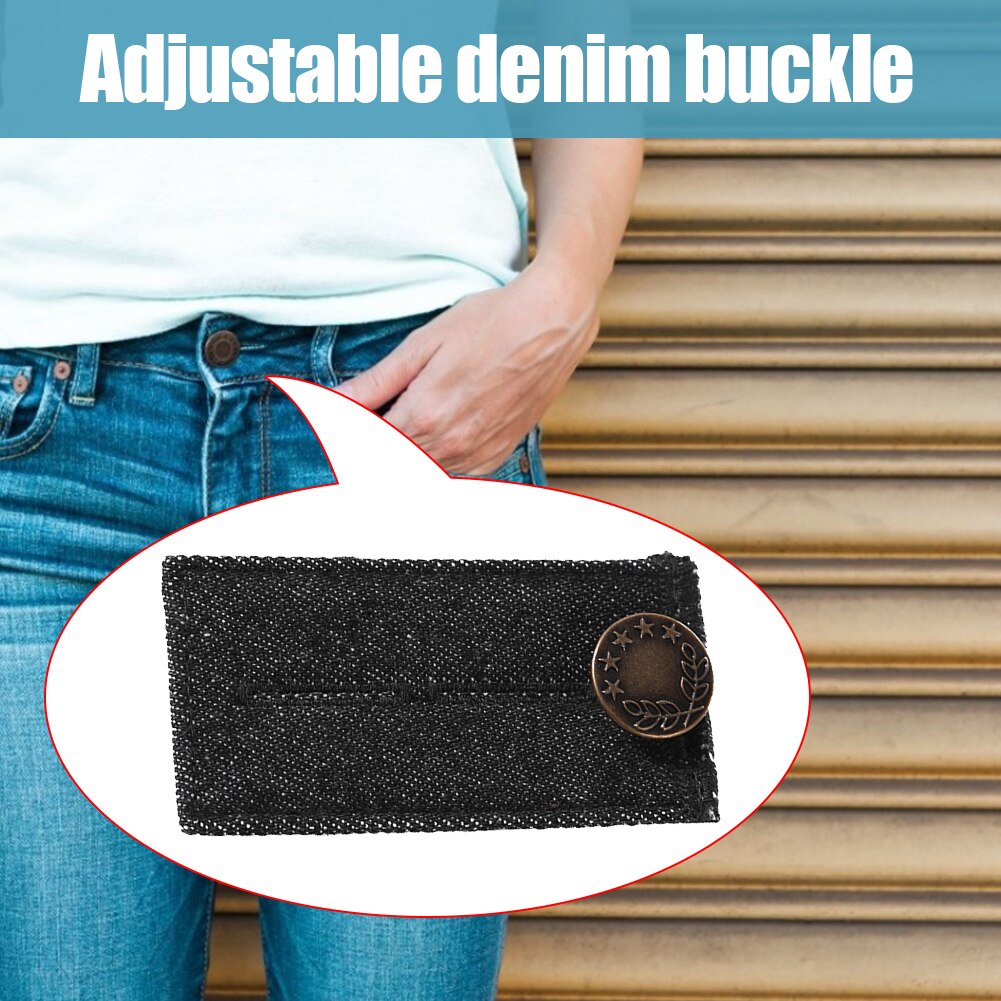 1PC Elastic Extended Buttons Adjustable Trousers Waist Expander Skirt Jeans Pant Waistband Button Extender Belt Extension Buckle