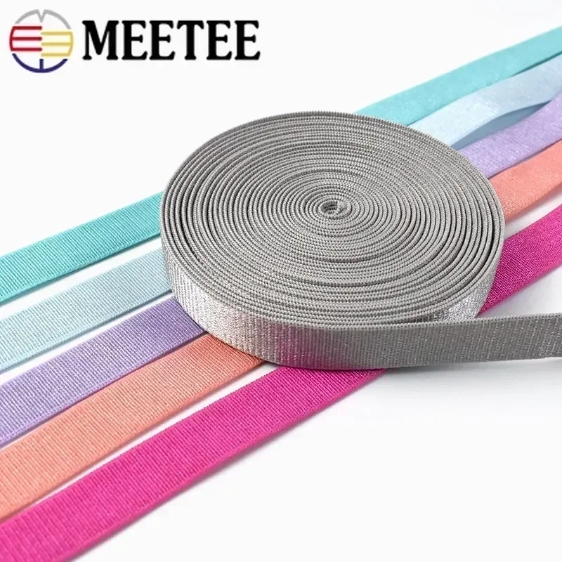 Bandas elásticas para ropa interior, sujetador, correa para el hombro, banda de goma para el pelo, pantalones, cinturón, correas elásticas de nailon, accesorio de costura, 5/10M, 12mm