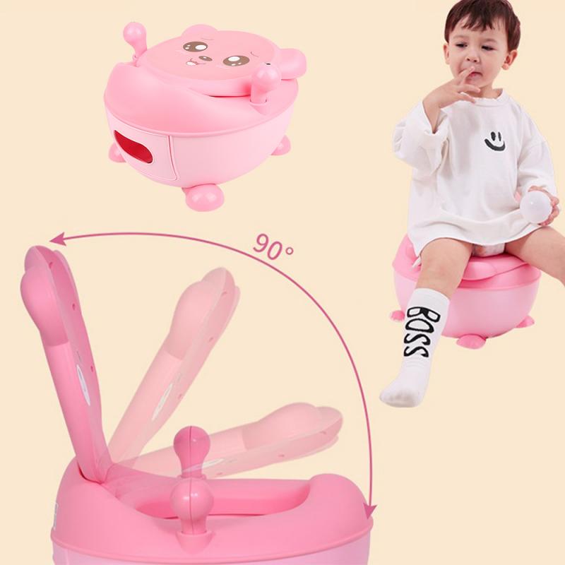 Przenośny pojemnik na przybory toaletowe dla dzieci składany fotelik dla niemowląt chłopcy dziewczęta z miękka poduszka Bebe nocnik siedzisko treningowe HWC