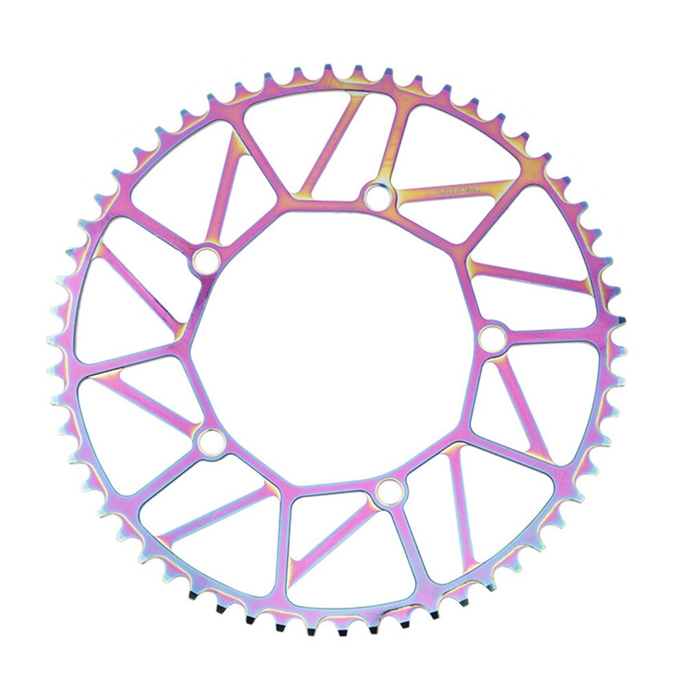 Litepro Folding Bicycle Tooth Chainring Positive Negative Tooth 46/48/50/52/56/58T Chainwheel BMX Bike Colorful Crankset 130BCD