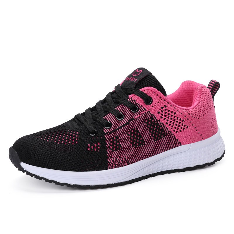 Akexiya zapatos de mujer sneakers women espadrilles shoes woman flat sapato feminino womens flats tenis baskets femme baleriny: Black Rose / 5.5