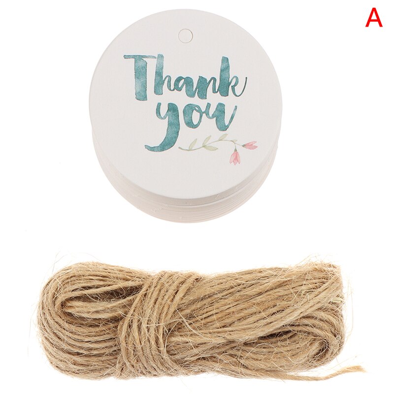 Etiquetas colgantes de papel para , etiquetas de agradecimiento, para las etiquetas del paquete, galletas, recuerdos de boda, 50 Uds.: A