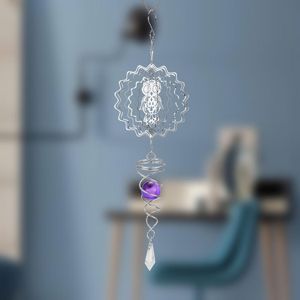 Wind Glockenspiel Nette Wind Glockenspiel Metall Musik Spirale Kristall Ball Wind Für drinnen Und draussen Heimat Oder Einkaufen nordisch Dekoration fenster