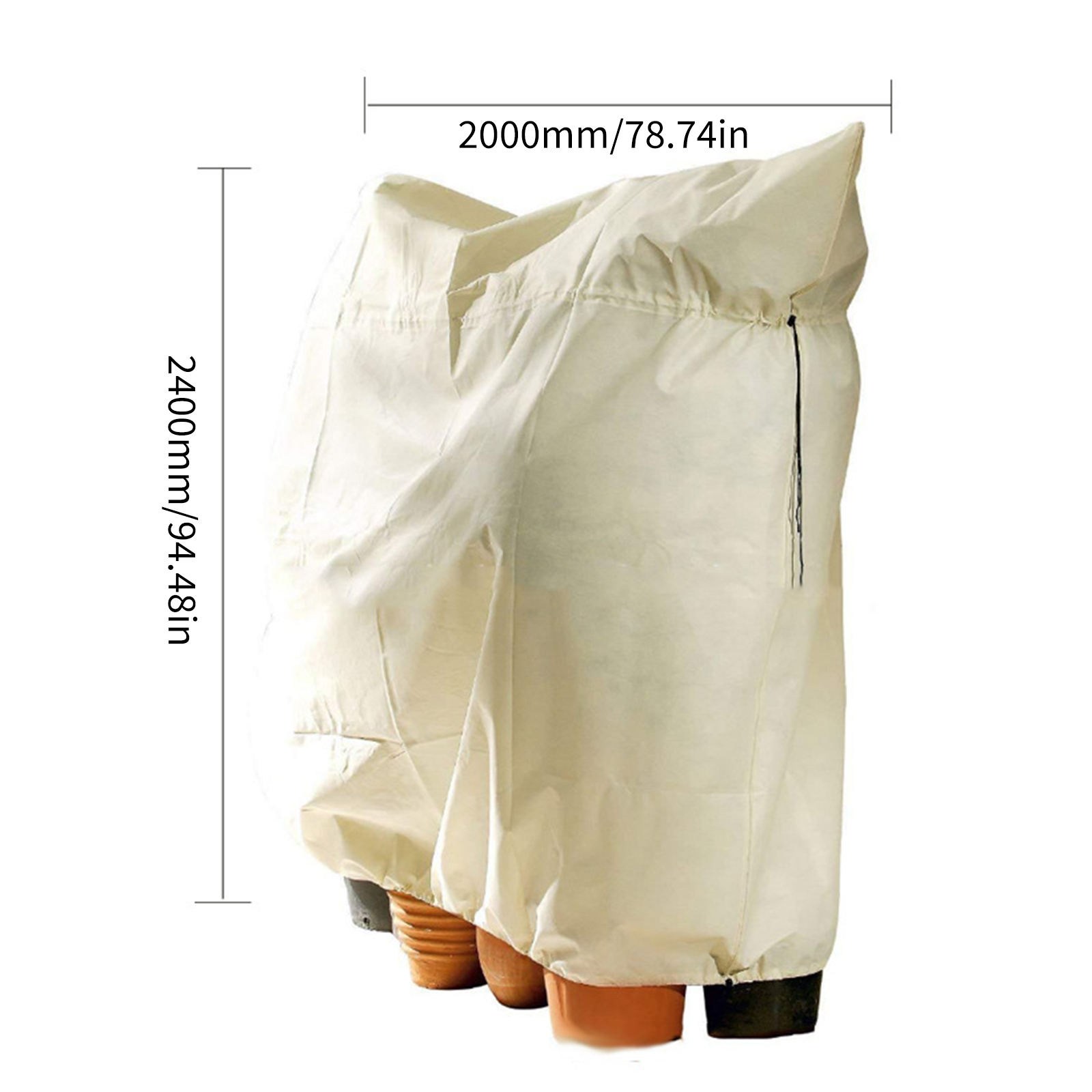 Housse de Protection contre le gel pour plantes, épaisse, pour l&#39;hiver, pour les arbres, Anti-gel, chaude, sac de Protection contre le froid: 200x240cm