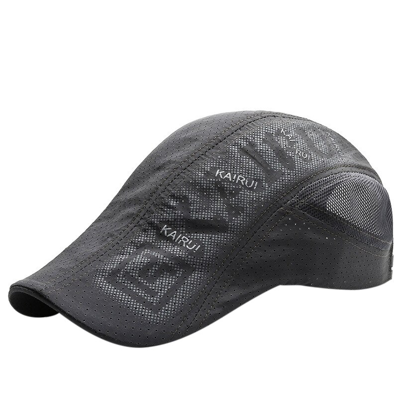 Men's Hat Berets Cap Golf Driving Sun Cap Cotton Mesh Berets Caps for Men Casual Peaked Hat: Adult grey