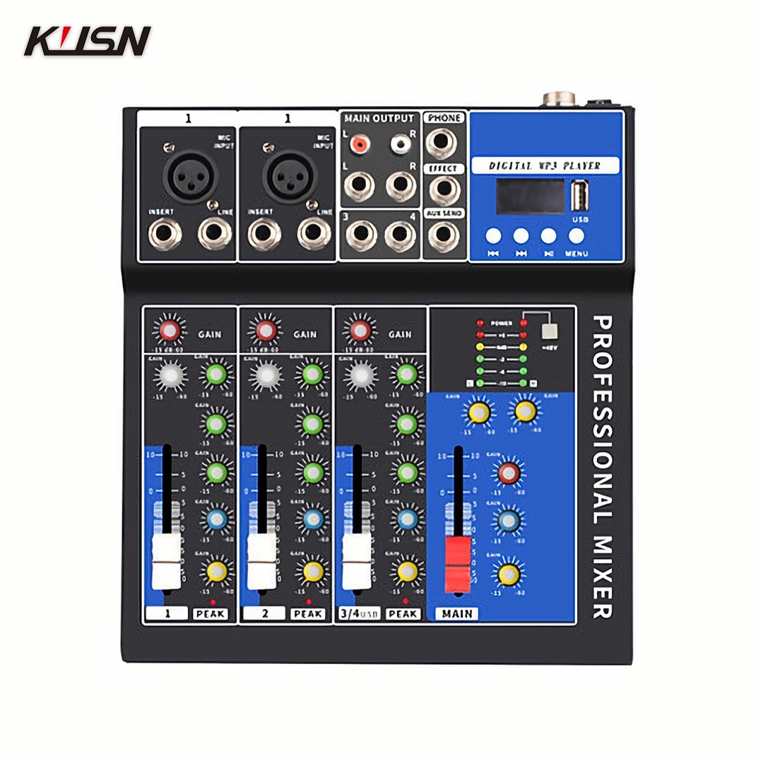 4 Channel Mixer Powered Audio Mixing Soundcraft Mini Sound Power Console Mixer with Bluetooth USB