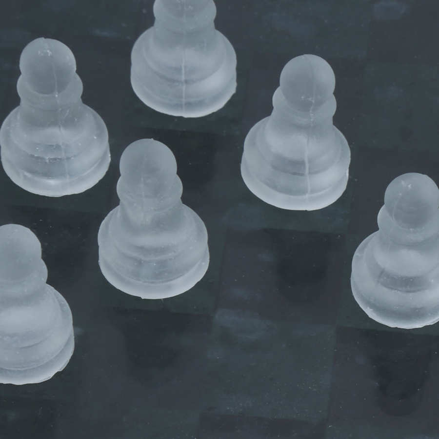 Cristal échecs 20x20cm mat polonais verre cristal International échecs 1 damier et 32 Chessman pour les accessoires de jeux d'échecs