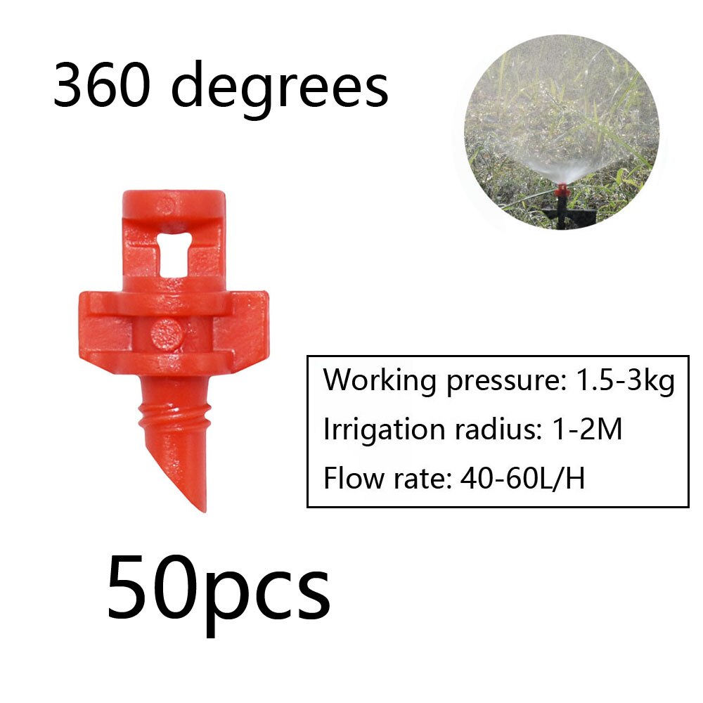 Drip Irrigation Watering Sprinkler Dripper Greenhouse Garden Adjustable Mist Emitters Stake Micro Spray Rotating Nozzle