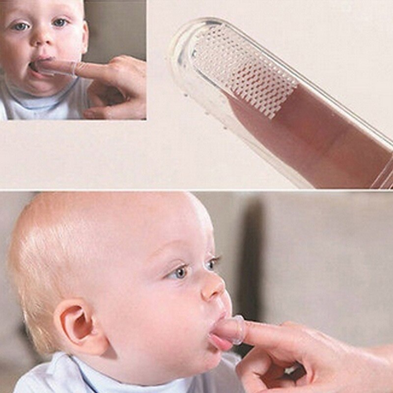 Cepillo de dientes para bebé, de silicona suave para recién nacidos, cepillos de dientes de seguridad para niños y bebés, cepillo de dientes para bebés con herramientas de limpieza de dientes suaves para bebés