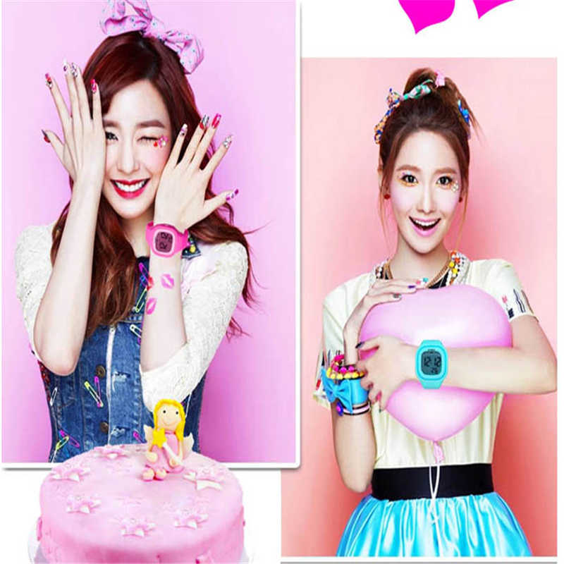 1Pc Silicone Led Light Digitale Rubber Sport Wrist Kind Horloge In Geel Blauw Roze Groen Rood Wit Zwart Dames horloge Kinderen