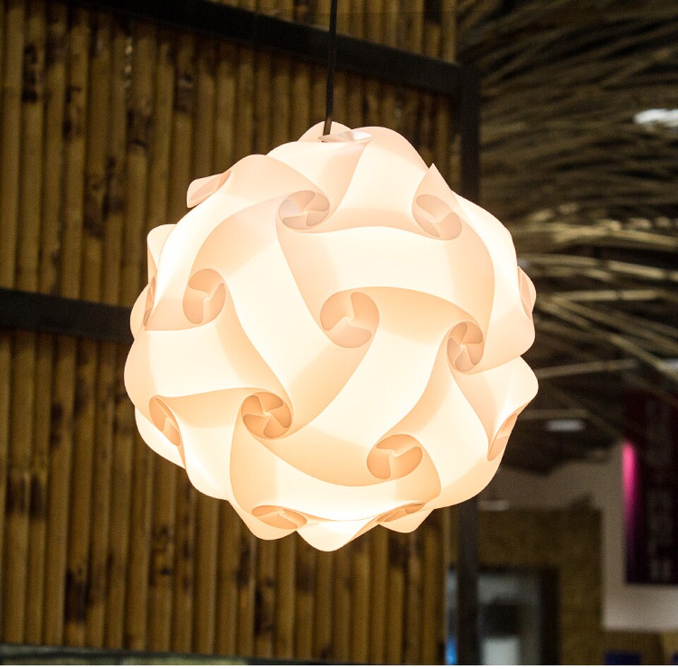 DIY Moderne Ball Neuheit IQ Puzzle Lampe Rätsel Anhänger Licht + Energie Kabel und E27 Halfter, dia.25cm/30 cm/40 cm freies