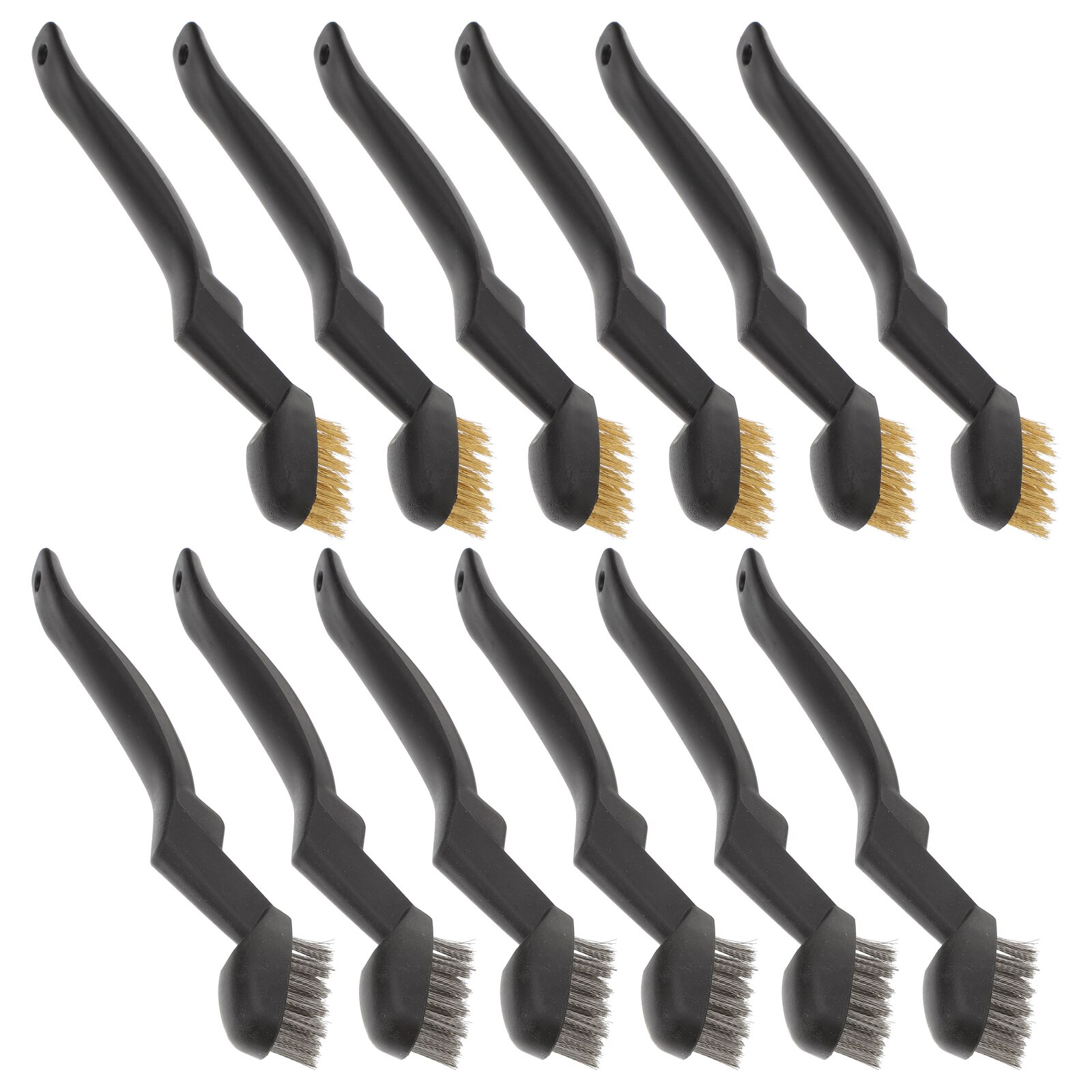12pcs Small Wire Brush Rust Remove Wire Brush Set for Dust and Rust Removing