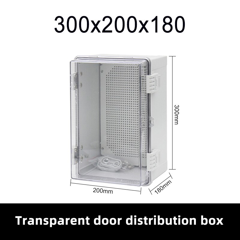 HS7 IP66 Outdoor Surface Mounted Transparent Electrical Base Junction Box Tower Buckle ABS Plastic Waterproof Distribution Box