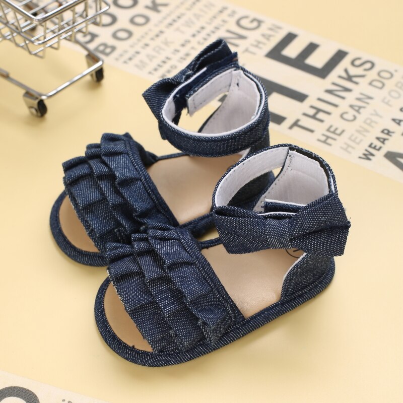 Prewalker Baby Sommer Süße Neue Stil lässig Schuhe Sandale Neugeborenen Baby Komfortable Weichen Sohlen Wanderschuhe: Blau / 13-18 Monate
