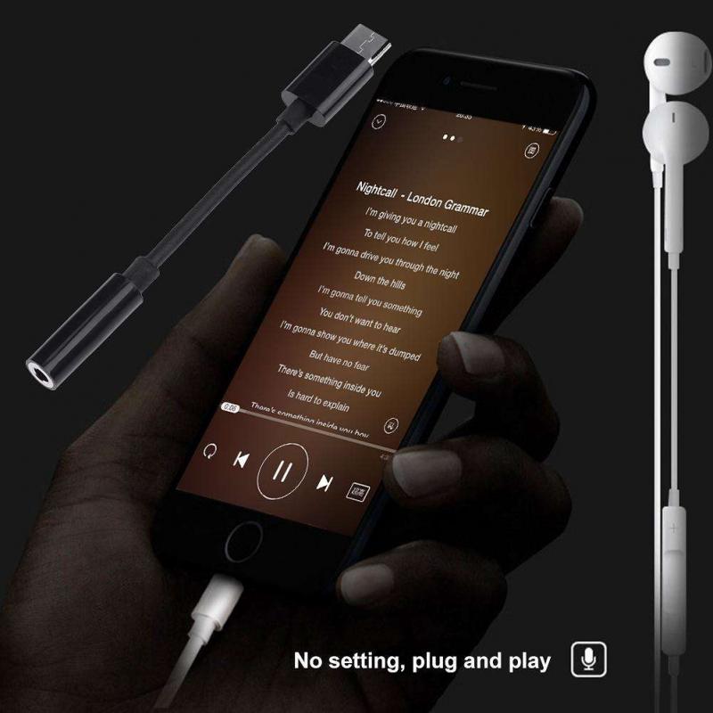USB Type C To 3.5mm Aux Adapter Type-c 3.5mm Jack Audio Cable Connector Earphones Cable Audio Converter Headphones Accessories