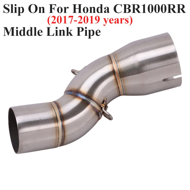 Slip Op Voor Honda CBR1000RR Motorfiets Uitlaat Escape Modifed Motor 60 Mm Midden Buis Contaction Link Pijp